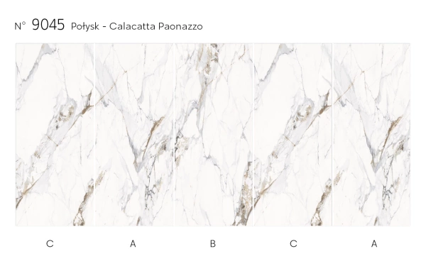 Panel ścienny z wzorem HD - 2800x1100 mm - Calacatta Paonazzo - 9045 - grubość: 5 mm