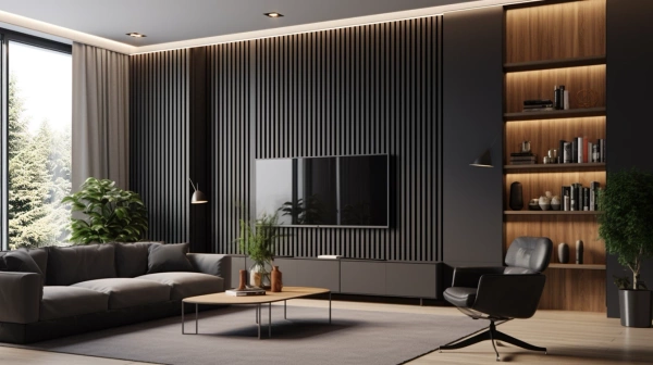 Lamele na filcu - 12x28 mm - 6 sztuk - moduł podstawowy - 25,3 cm - 10 kolorów - Antracyt