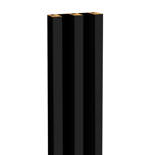 Lamele na płycie - 3 sztuki - moduł podstawowy - 13,5 cm - Czarny