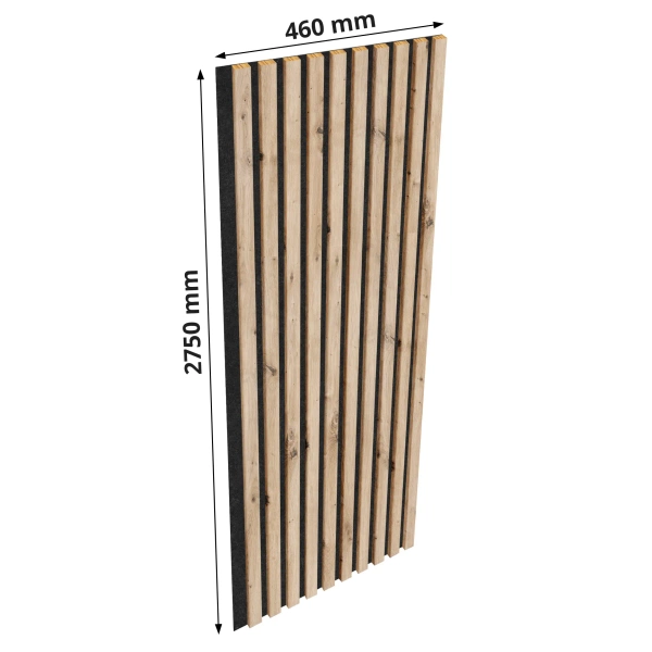 Lamele na filcu - 12x28 mm - 10 sztuk - moduł łączący - 46 cm - 10 kolorów - Dąb Artisan