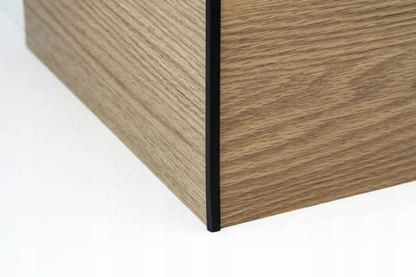 Profil aluminiowy - mocowanie paneli WPC o gr. 8 mm - narożnik zewnętrzny - A101 - czarny