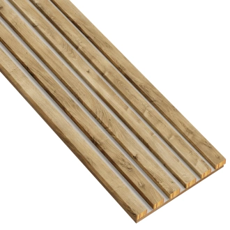 Lamele na kaszmirowej płycie - 12x28 mm - 6 sztuk - moduł podstawowy - 25,3 cm - Dąb Naturalny Lancelot