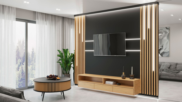 Stolik Kawowy Borneo - blat: 0190 PE - kolor lameli: LM016 - Dąb Craft Złoty