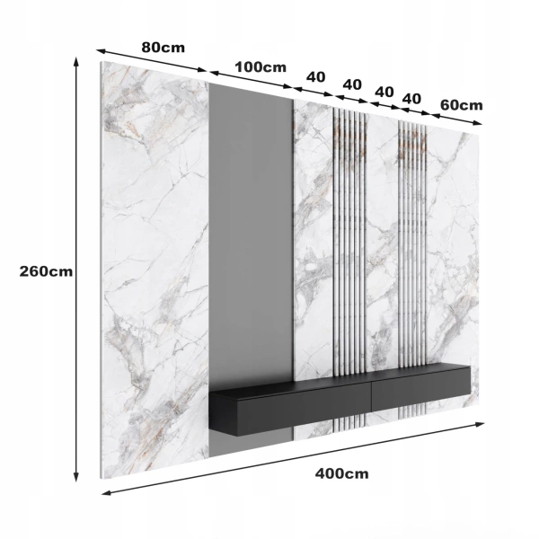 Ścianka RTV z WPC - SLIM 260