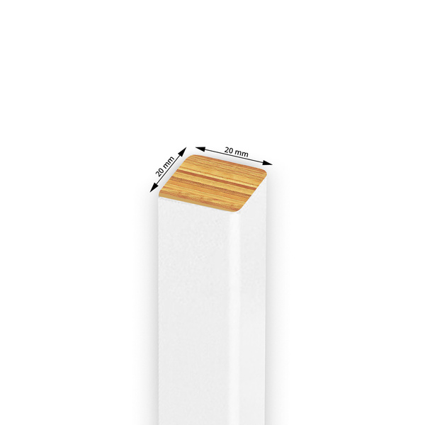 Biały - Lamele Premium 3D Slim S - 20x20 mm - Panele meblowe ścienne trójwymiarowe