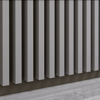 Szary - Lamele Premium 3D - Panele ozdobne ścienne akustyczne pionowe