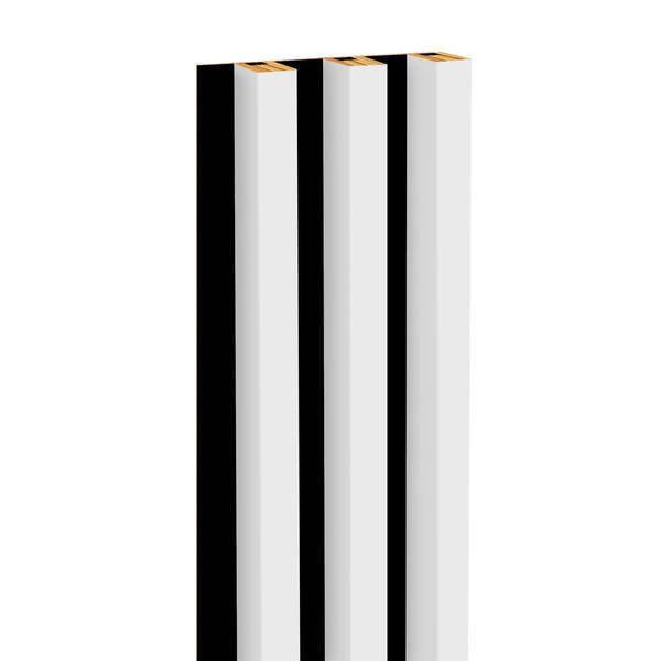 Lamele na płycie - 3 sztuki - moduł łączący - 17 cm - Biel Capri