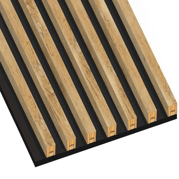 Dąb Naturalny Lancelot - Lamele na płycie - 7 sztuk - moduł łączący - 45,5 cm