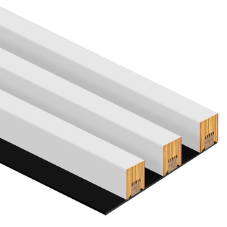 Lamele na płycie - 3 sztuki - moduł łączący - 17 cm - Biel Capri