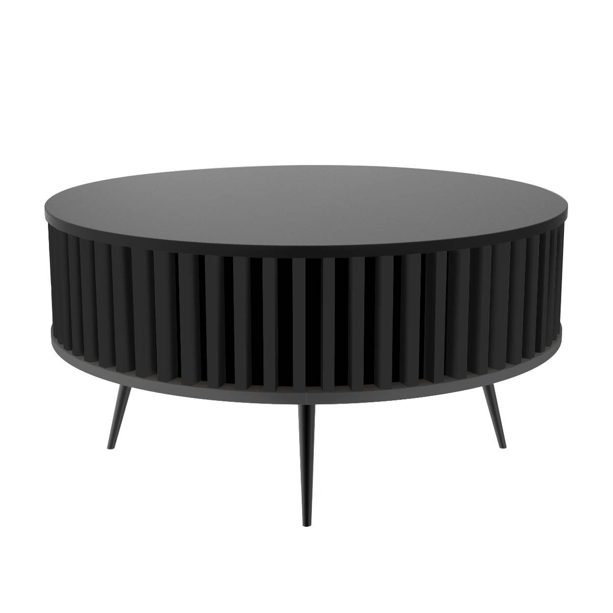 Stolik Kawowy Borneo - blat: 0190 PE - kolor lameli: LM006 - Czarny