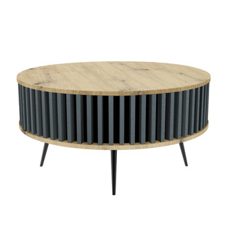 Stolik Kawowy Borneo - blat: DĄB ARTISAN - kolor lameli: Antracyt