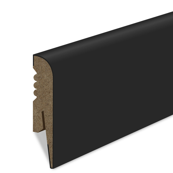 Listwa Przypodłogowa MDF Gładka - CZARNA - profil R8
