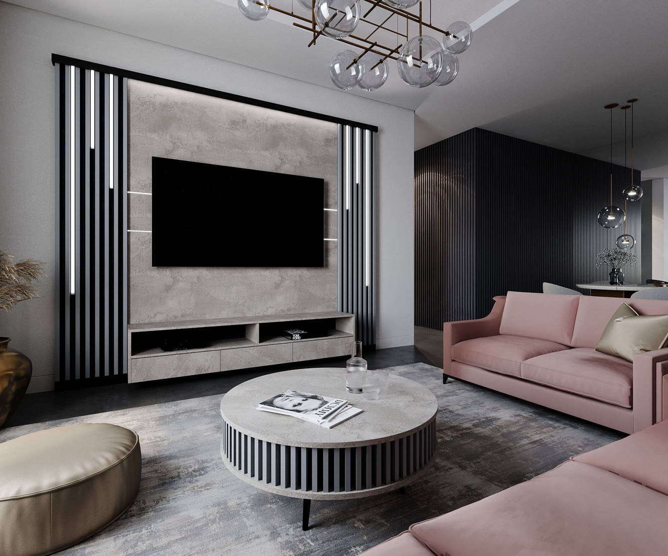 Szare Aluminium - Lamele Premium 3D Slim XS - 16x16 mm  - Panele meblowe ścienne trójwymiarowe