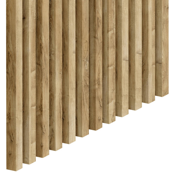 Dąb Naturalny Lancelot - Lamele Premium 3D Slim S - 20x20 mm - Panele meblowe ścienne trójwymiarowe
