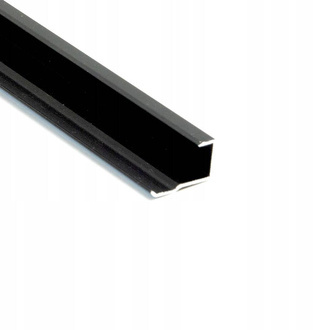 Profil aluminiowy - mocowanie paneli WPC o gr. 5 mm - startowy - 5504 - czarny