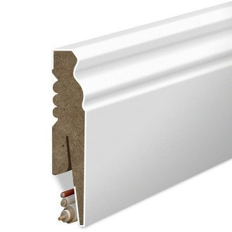Listwa Przypodłogowa MDF Frezowana - BIAŁA