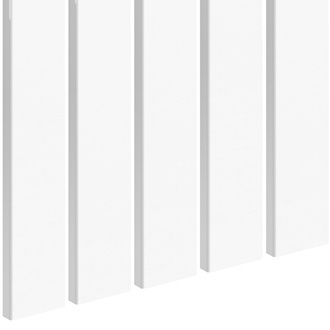 Biel Capri - Lamele Premium 3D - Deski Lamelowe - 80x16 mm  - Panele trójwymiarowe ozdobne ścienne akustyczne pionowe