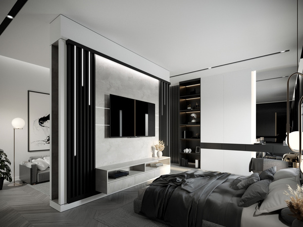 Czarny - Lamele Premium 3D Slim M - 16x28 mm - 275 cm - Panele ozdobne ścienne akustyczne pionowe