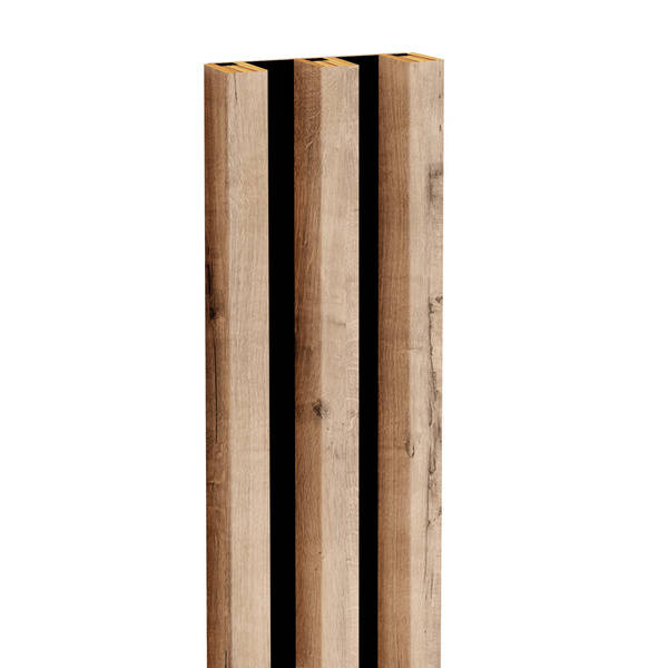 Lamele na płycie - 3 sztuki - moduł podstawowy - 13,5 cm - 18 kolorów - Dąb Naturalny Halifax